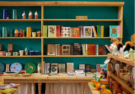 Cookbooks on a shelf in a retail setting