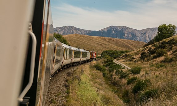 train journey through the mountains