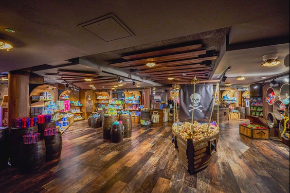 Interior of a pirate themed shop
