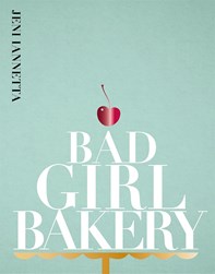 Bad Girl Bakery jacket cover text on a blue background