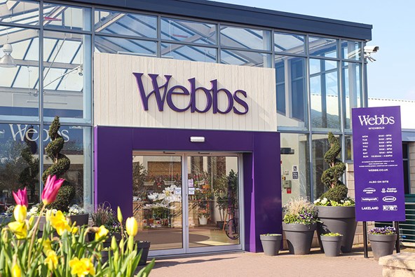 Webbs garden centre entrance
