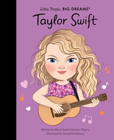 Purple book cover for Little People Big Dreams Taylor Swift