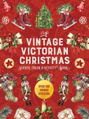 Vintage Victorian Christmas sticker book cover